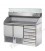 Saladette 2 porte, 6 cassetti, piano in granito e vetrina refrigerata mod SL02C6VR4