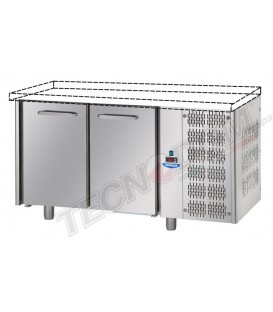 Tavolo refrigerato GN1/1 a temperatura normale con 2 porte, senza piano di lavoro mod TF02EKOSP