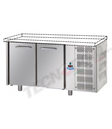Tavolo refrigerato GN1/1 a temperatura normale con 2 porte, senza piano di lavoro mod TF02EKOSP