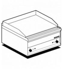 FRY-TOP LISCIO P/CROMATA TRIFASE Piastra cm. 57x41