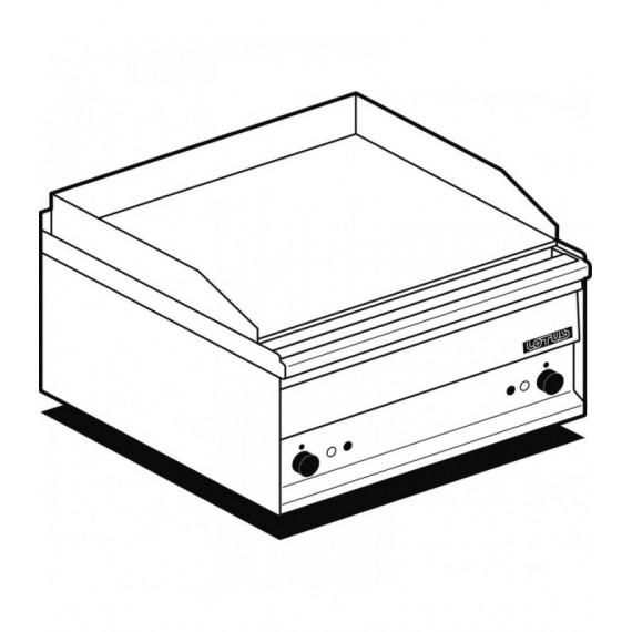 FRY-TOP 1/2 L+1/2 R TRIFASE Piastra cm. 57x41