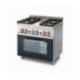 cucina a gas 4 fuochi Forno a gas con grill GN 1/1 cm. 64x39x35h - Porta vetro