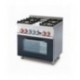 CUCINA MISTA 4 FUOCHI CON Forno elettrico multifunzione - Camera GN 1/1 cm. 64x37x35h - Porta vetro