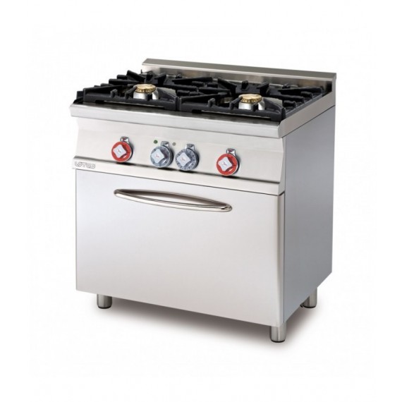 CUCINA MISTA 2 FUOCHI CON Forno elettrico statico c/grill GN 1/1 cm. 68x38x34h
