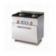 CUCINA MISTA 2 FUOCHI CON Forno elettrico multifunzione GN 1/1 cm. 64x37x35h - Porta vetro
