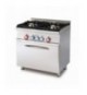 CUCINA MISTA 2 FUOCHI CON Forno elettrico multifunzione GN 1/1 cm. 64x37x35h - Porta cieca inox