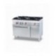 cucina a gas 3 fuochi Forno a gas GN 1/1 con grill cm. 68x38x34h, vano neutro con porta.