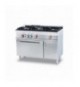 cucina a gas 3 fuochi Forno a gas GN 1/1 con grill cm. 68x38x34h, vano neutro con porta.