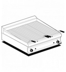 Griglia elettrica trifase N. 2 griglie in acciaio inox cm. 38x42,5 regolabili 2 zone di cottura