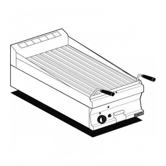 Griglia a gas-pietralavica Griglia in acciaio inox cm. 38x42,5 regolabile