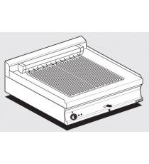 GRIGLIA CONTACT - cottura diretta su resistenza in acciaio inox cm. 55x35 ribaltabile