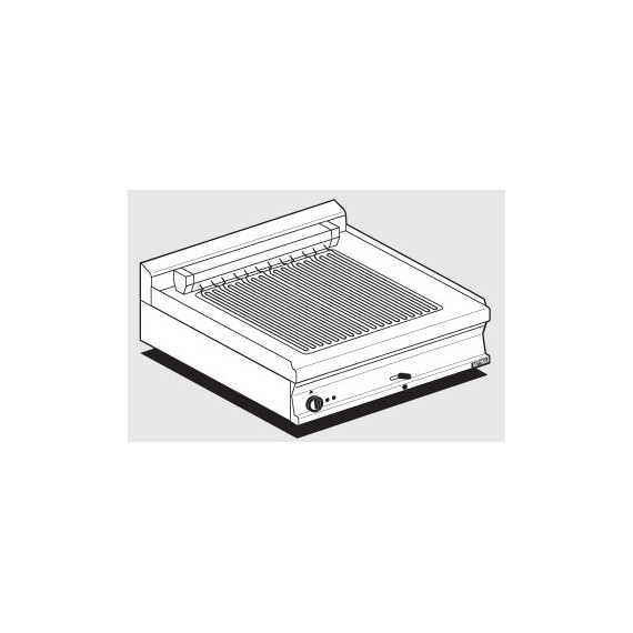 GRIGLIA CONTACT - cottura diretta su resistenza in acciaio inox cm. 55x35 ribaltabile