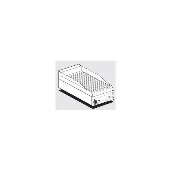 Fry-top rigato trifase Piastra cm 39,5x45