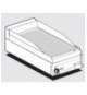 Fry-top rigato trifase Piastra cm 39,5x45