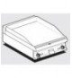 Fry-top liscio trifase Piastra cm 59,5x45