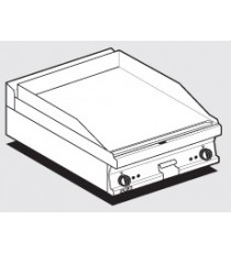 Fry-top liscio cromato trifase Piastra cm 59,5x45