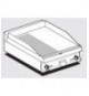 FRY-TOP 1/2 LISCIO + 1/2 Rigato CROMATO TRIFASE Piastra cm 59,5x45