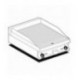 Fry-top rigato cromato trifase Piastra cm 59,5x45