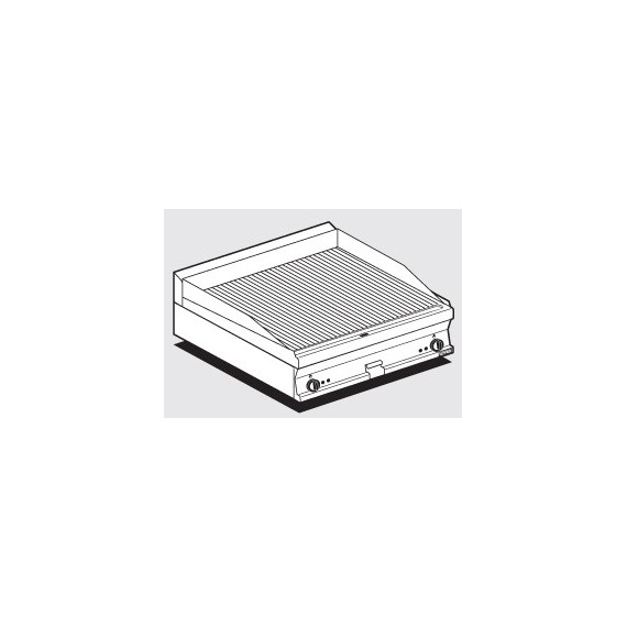 Fry-top rigato trifase Piastra cm 79,5x45