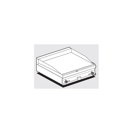 Fry-top liscio cromato trifase Piastra cm 79,5x45