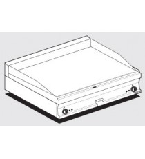 Fry-top liscio cromato trifase Piastra cm 99,5x45