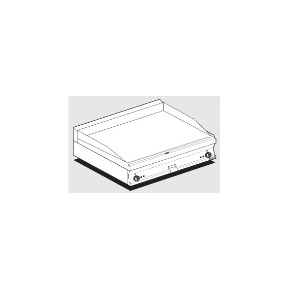 Fry-top liscio cromato trifase Piastra cm 99,5x45