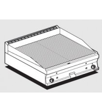 FRY-TOP RIGATO CROMATO GAS Piastra cm 79,5x45