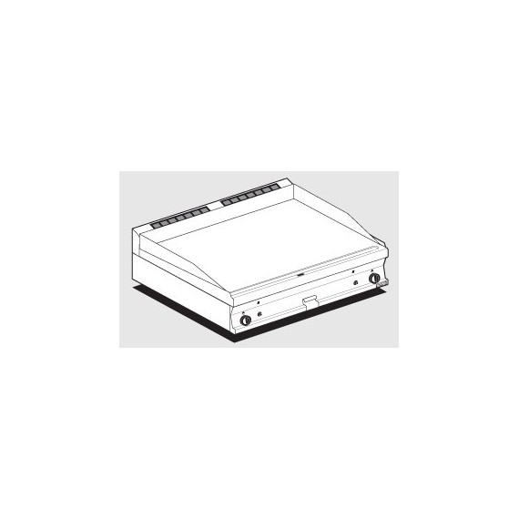 FRY-TOP LISCIO GAS Piastra cm 99,5x45