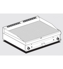 FRY-TOP RIGATO CROMATO GAS Piastra cm 99,5x45