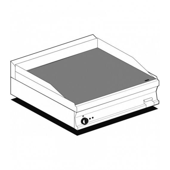 FRY-TOP IN VETROCERAMICA TRIFASE Piastra cm 59,5x45