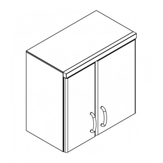 PENSILE CON PORTE, GUARNIZIONE E RIPIANO INTERMEDIO