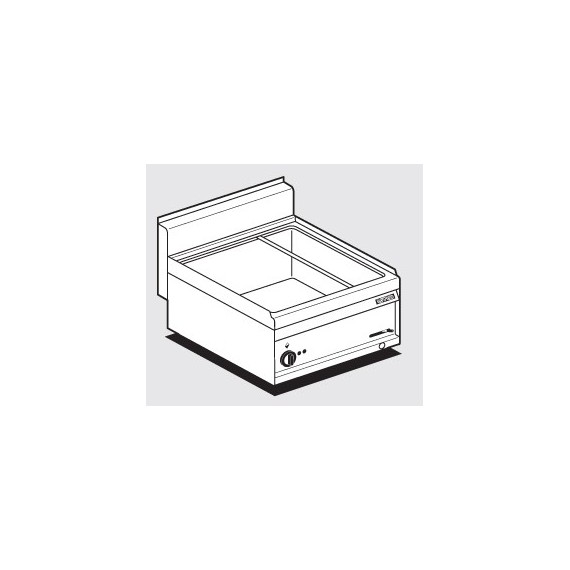 BAGNOMARIA MONOFASE Vasca per 1 GN 1/1 + 2 GN 1/4 h.15