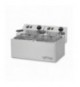 FRIGGITRICE LT. 7+7 MONOFASE 2 cestini cm. 21x23,5x10h - Produzione patate 14 kg/h