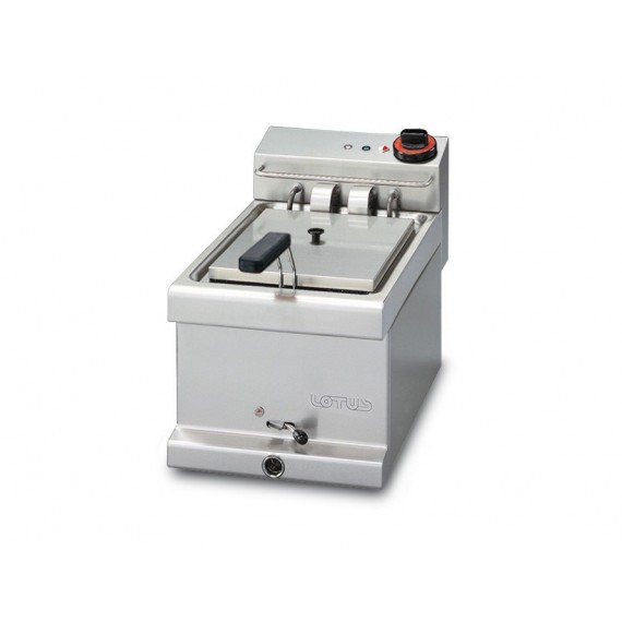 FRIGGITRICE LT. 6 MONOFASE Vasca cm. 22x32,5x20h - Cestino cm.20x27x11h - Produzione patate 7 kg/h