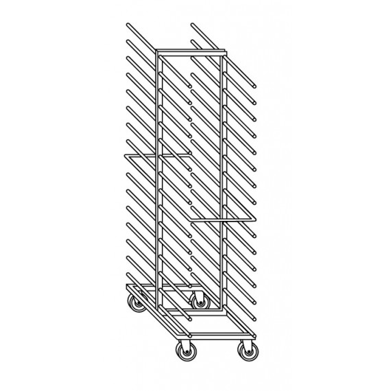 CARRELLO pasticceria 32 teglie cm.40X60
