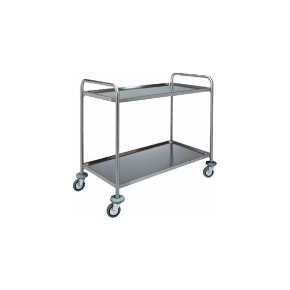 CARRELLO INOX  2 piani cm 50x100x93h