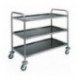CARRELLO INOX  3 piani cm 50x100x93h