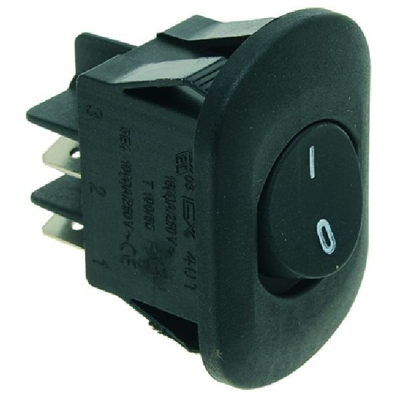 INTERRUTTORE BIPOLARE NERO 16A 250V