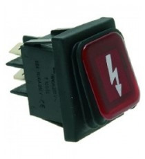 PULSANTE BIPOLARE ROSSO 16A 250V