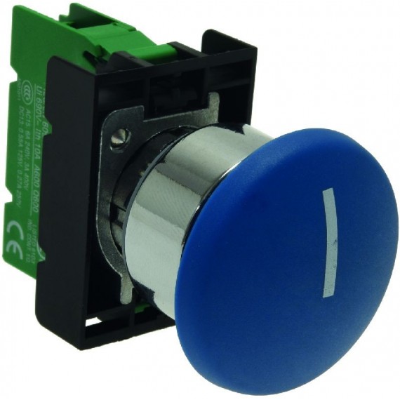 PULSANTE ARRESTO A FUNGO BLU 6A 240V