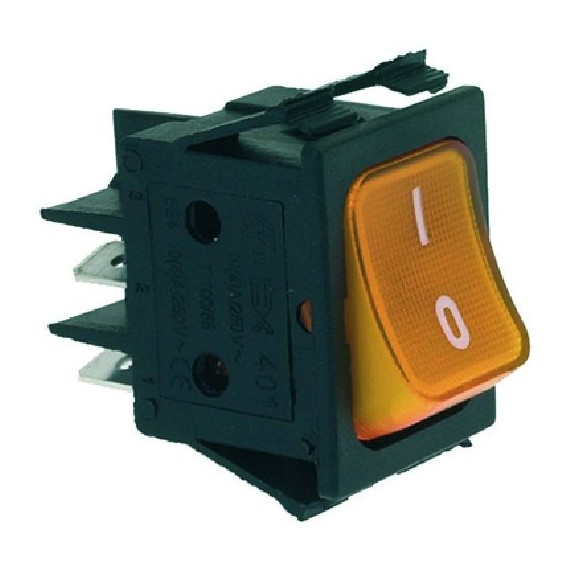 INTERRUTTORE BIPOLARE ARANCIO 16A 250V