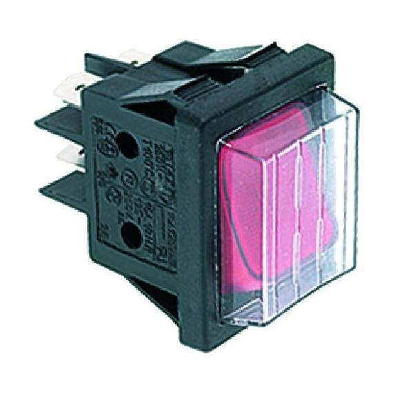 INTERRUTTORE BIPOLARE ROSSO 16A 250V