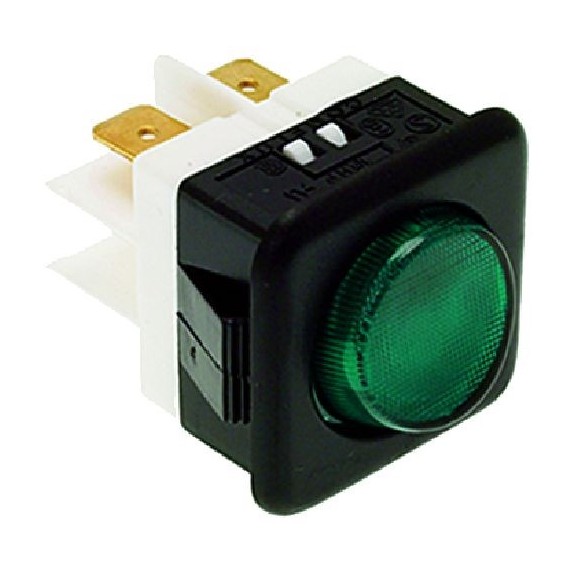 INTERRUTTORE BIPOLARE VERDE 16A 250V