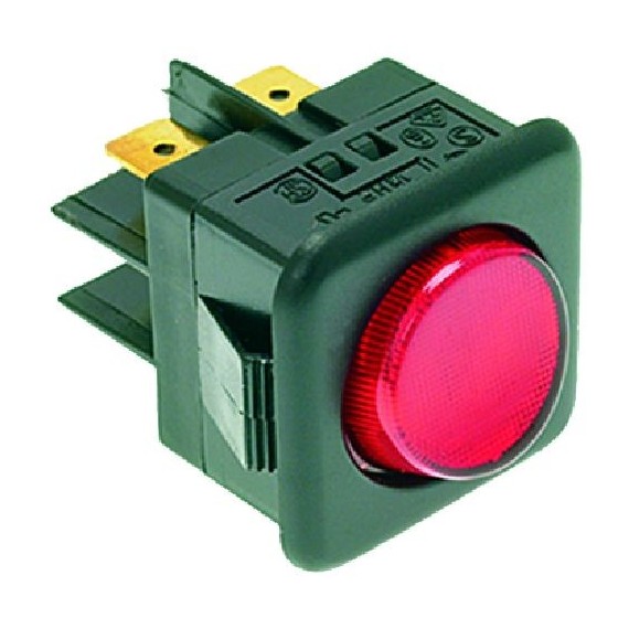 INTERRUTTORE BIPOLARE ROSSO 16A 250V