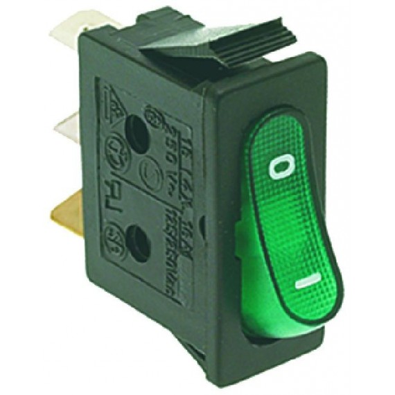 INTERRUTTORE UNIPOLARE VERDE 16A 250V