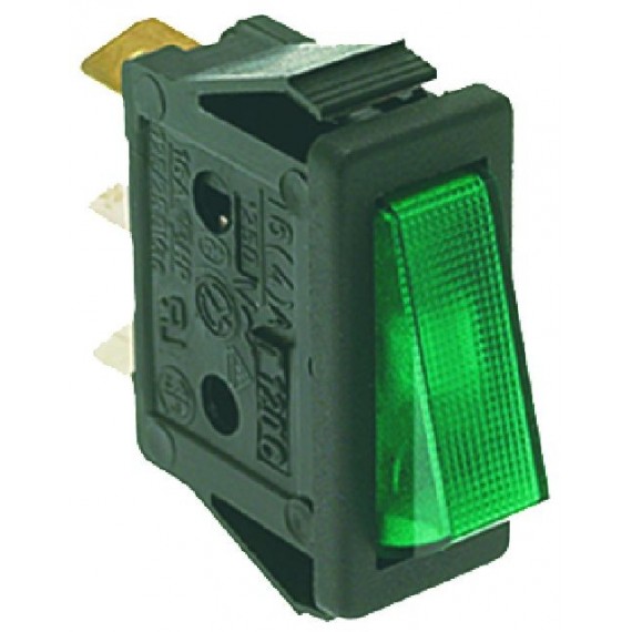 INTERRUTTORE UNIPOLARE VERDE 16A 250V
