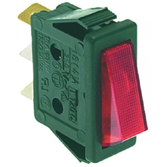 INTERRUTTORE UNIPOLARE ROSSO 16A 250V