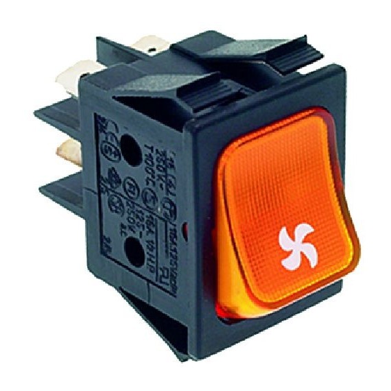 INTERRUTTORE BIPOLARE GIALLO 16A 250V
