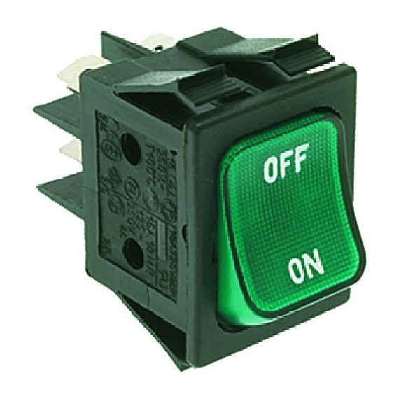 INTERRUTTORE BIPOLARE VERDE 16A 250V