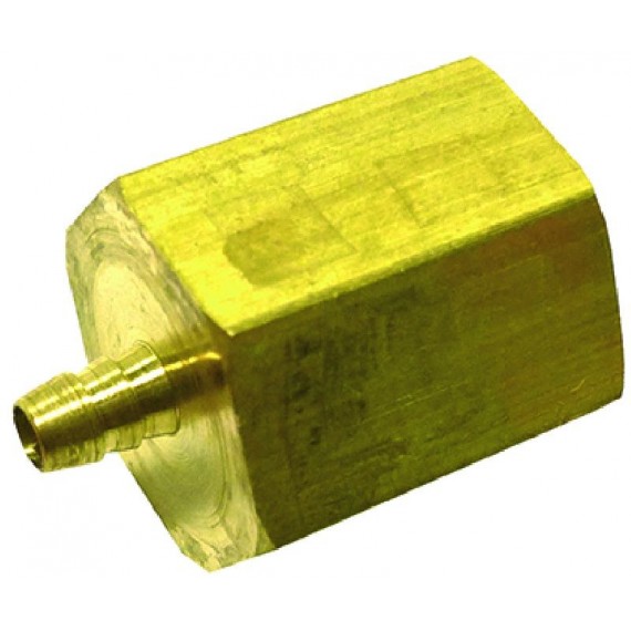 RACCORDO PORTAGOMMA Diam. 3/8F Diam. 6 OTTONE